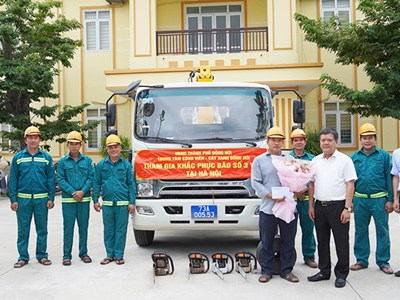 Đồng Hới cử nhân viên cây xanh ra hỗ trợ Hà Nội, Hải Phòng khắc phục sau bão số 3