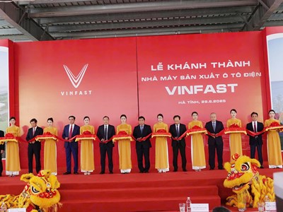 VinFast khánh thành Nhà máy sản xuất ô tô điện ở Hà Tĩnh