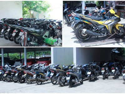 Bắt ổ nhóm trộm cắp và tiêu thụ gần 300 xe mô tô xuyên quốc gia