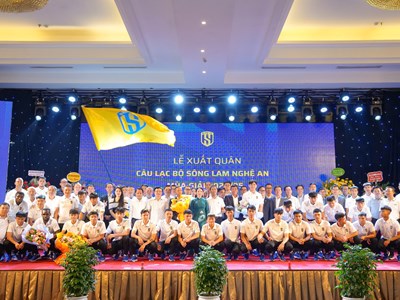 CLB Sông Lam Nghệ An tổ chức lễ xuất quân mùa giải 2024 - 2025