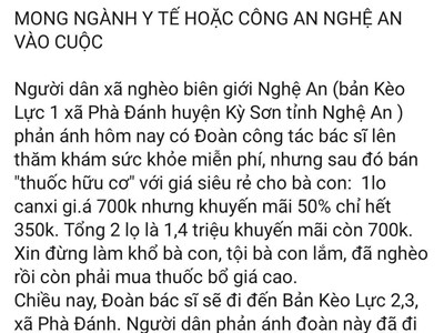 Khoác áo blouse khám bệnh miễn phí để bán thuốc giá cao cho bà con vùng cao