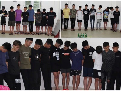 Bắt giữ 28 đối tượng mang hung khí “hỗn chiến” tại cây xăng 