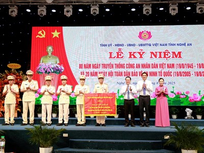 Nghệ An kỷ niệm 80 năm ngày truyền thống Công an nhân dân