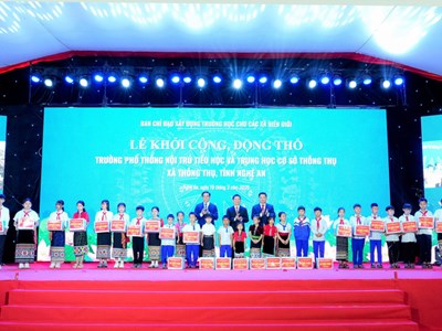 Nghệ An khởi công 11 trường nội trú liên cấp vùng biên giai đoạn 2