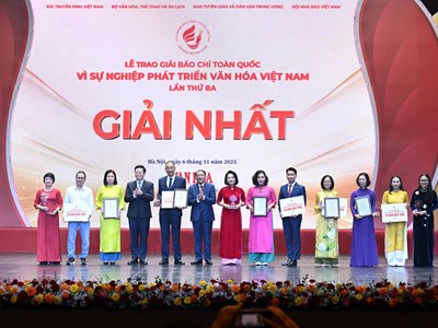 Tôn vinh đóng góp bền bỉ của đội ngũ những người làm báo với sự nghiệp phát triển văn hóa Việt Nam