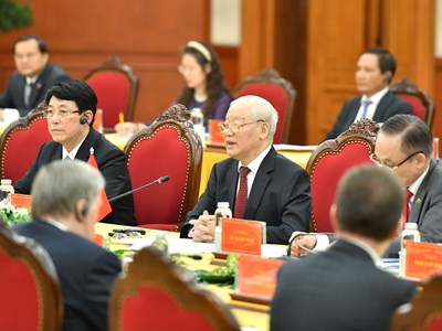 Tổng Bí thư Nguyễn Phú Trọng hội đàm với Tổng thống Liên bang Nga Vladimir Putin