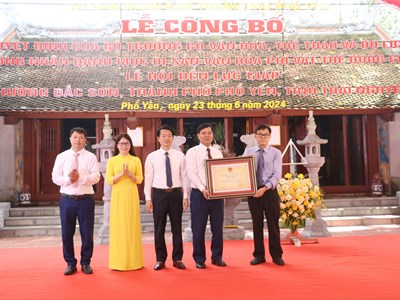 Lễ hội Đền Lục Giáp đón nhận Di sản văn hóa phi vật thể quốc gia