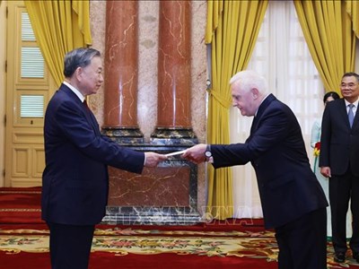  Tổng Bí thư, Chủ tịch nước Tô Lâm tiếp Đại sứ các nước trình Quốc thư