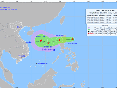 Áp thấp nhiệt đới ngoài khơi Philippines sẽ mạnh lên thành bão đi vào Biển Đông