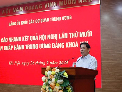 Quán triệt nội dung Hội nghị Trung ương 10 đến cán bộ, đảng viên