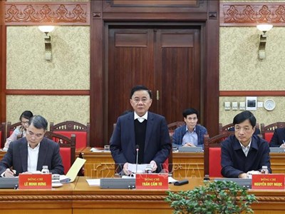 Thường trực Ban Bí thư làm việc với các cơ quan, Ban Đảng về tổng kết Nghị quyết 18