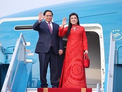 Thủ tướng Phạm Minh Chính và phu nhân lên đường thăm chính thức Ba Lan, Czech và tham dự WEF tại Thụy Sĩ