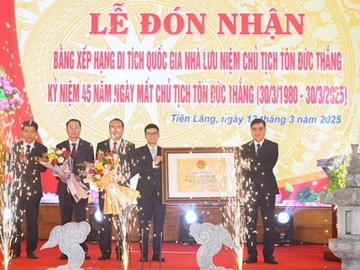  Nhà lưu niệm Chủ tịch Tôn Đức Thắng đón bằng xếp hạng Di tích quốc gia