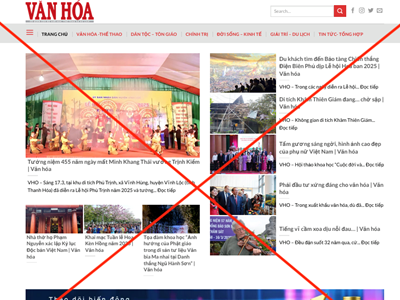 Cảnh báo trang web giả mạo Báo Văn Hoá điện tử