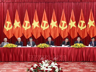 Tổng Bí thư Tô Lâm tiếp các Trưởng đoàn chính đảng các nước