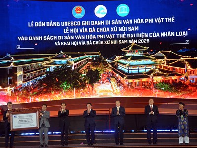 Thực hiện Chương trình hành động quốc gia bảo vệ và phát huy giá trị di sản “Lễ hội Vía Bà Chúa Xứ núi Sam”