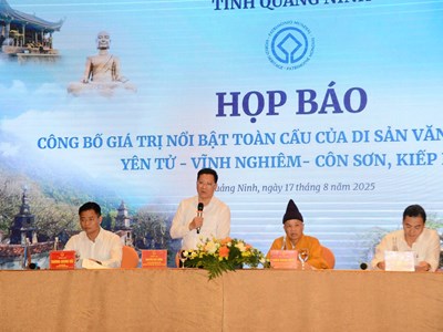 Công bố giá trị nổi bật toàn cầu của Di sản thế giới Yên Tử - Vĩnh Nghiêm - Côn Sơn, Kiếp Bạc