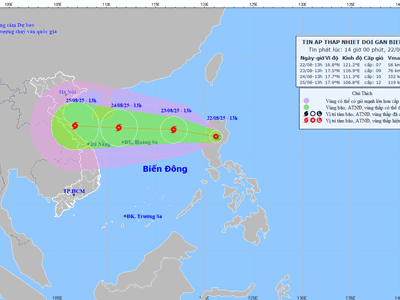 Dự báo bão số 5 đi thẳng, nhanh, mưa lớn, có khả năng ảnh hưởng các hoạt động Quốc khánh 2.9