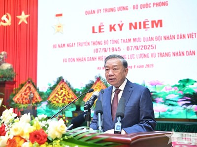 Phát biểu của Tổng Bí thư Tô Lâm tại Lễ kỷ niệm 80 năm Ngày truyền thống Bộ Tổng Tham mưu QĐND Việt Nam