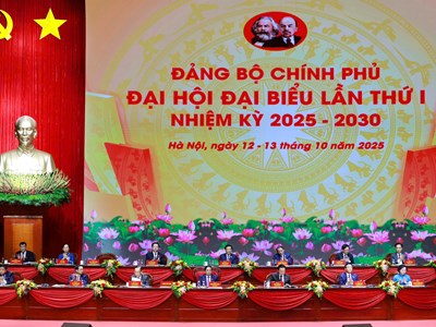 Đại hội đại biểu Đảng bộ Chính phủ lần thứ I, nhiệm kỳ 2025 - 2030 họp phiên trù bị