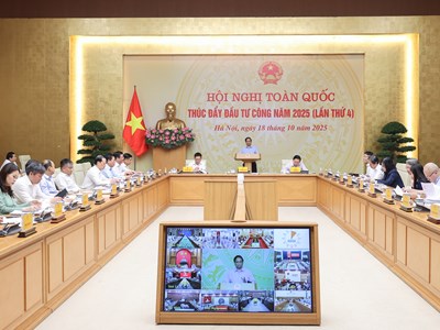 Thủ tướng chủ trì Hội nghị toàn quốc lần tư thúc đẩy giải ngân đầu tư công