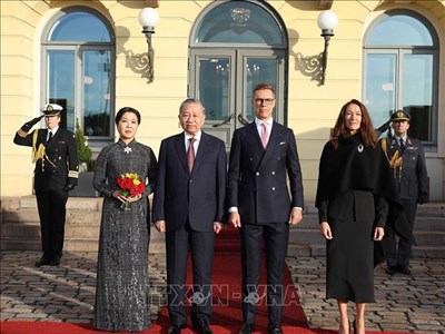 Lễ đón Tổng Bí thư Tô Lâm và phu nhân thăm chính thức Cộng hòa Phần Lan