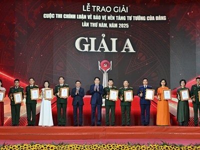 Lễ trao giải Cuộc thi Chính luận về Bảo vệ nền tảng tư tưởng của Đảng lần thứ Năm, năm 2025