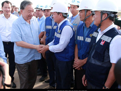Tổng Bí thư Tô Lâm thăm, kiểm tra tiến độ xây dựng Sân bay Long Thành