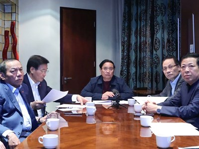 Từ Nam Phi, Thủ tướng chủ trì cuộc họp trực tuyến về ứng phó, khắc phục hậu quả mưa lũ