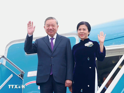 Tổng Bí thư Tô Lâm và phu nhân lên đường thăm cấp Nhà nước tới Lào