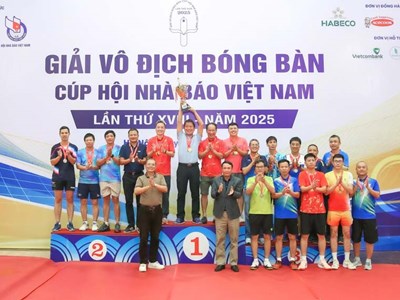 Bế mạc Giải Vô địch bóng bàn Cúp Hội Nhà báo Việt Nam lần thứ 18