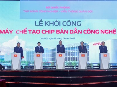 Tổng Bí thư Tô Lâm dự lễ khởi công Nhà máy Chế tạo chip bán dẫn công nghệ cao