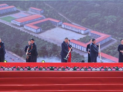 Tổng Bí thư Tô Lâm dự Lễ khởi công, động thổ đồng loạt các trường nội trú liên cấp biên giới