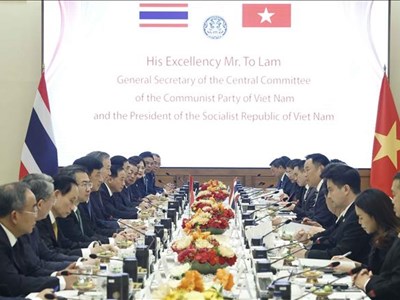 Tổng Bí thư, Chủ tịch nước Tô Lâm hội đàm với Thủ tướng Thái Lan Anutin Charnvirakul