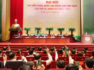 Gần 600 đại biểu dự Đại hội đại biểu toàn quốc Hội Nông dân Việt Nam lần thứ IX