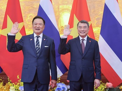 Thủ tướng Lê Minh Hưng chủ trì lễ đón chính thức Thủ tướng Thái Lan