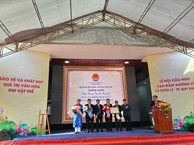 Lễ hội Cầu ngư Vạn đầm Xương Lý đón Bằng Di sản văn hóa phi vật thể quốc gia