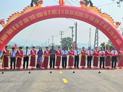 Khánh thành dự án xây dựng tuyến đương nối từ quốc lộ 19 đến Khu công nghiệp Becamex VSIP Bình Định
