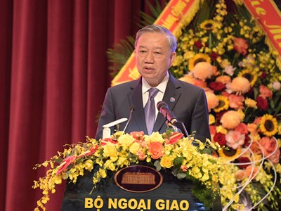 Toàn văn phát biểu của Tổng Bí thư Tô Lâm tại Lễ kỷ niệm 80 năm thành lập ngành Ngoại giao