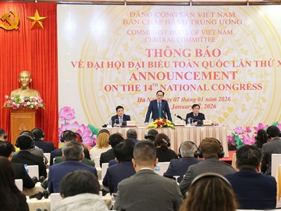 Thông báo về Đại hội XIV của Đảng tới các cơ quan đại diện ngoại giao nước ngoài, các tổ chức quốc tế tại Việt Nam