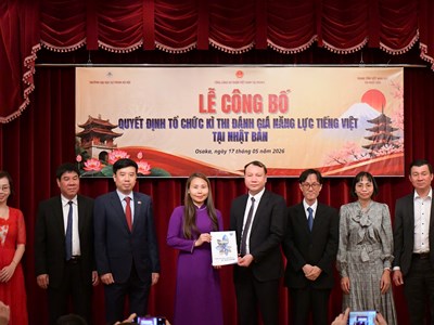Nhật Bản lần đầu tiên đăng cai kỳ thi năng lực tiếng Việt quốc gia
