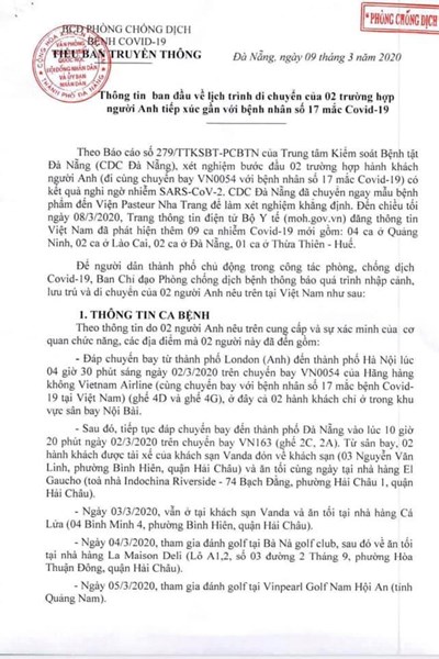 Cách ly khẩn cấp các nhân viên khách sạn tiếp xúc trực tiếp với 2 khách Anh - Anh 1