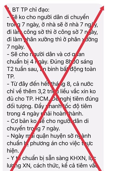 Không có chuyện “Không cho người dân di chuyển trong 7 ngày” - Anh 1