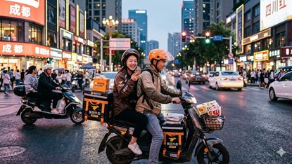 “City Work“: Xu hướng hẹn hò đi giao đồ ăn rộ lên tại Trung Quốc
