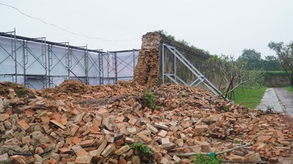 Công bố tình huống thiên tai khẩn cấp về sập tường Hoàng thành Huế