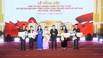 Tổng kết Cuộc thi “Tìm hiểu 80 năm Ngày Tổng tuyển cử đầu tiên bầu Quốc hội Việt Nam”