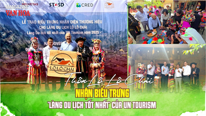 (Emagazine) Thôn Lô Lô Chải nhận biểu trưng “Làng Du lịch tốt nhất” của UN Tourism