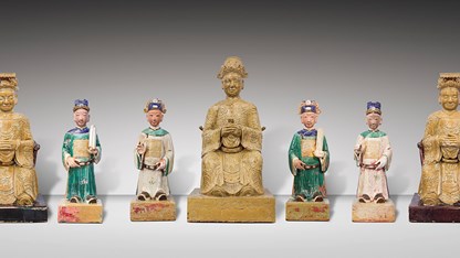 Vì sao Bộ tượng gốm men nhiều màu Tam quan Đại Đế được công nhận Bảo vật quốc gia?