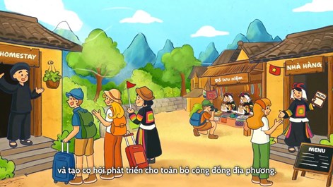Đưa 9 nhóm tiêu chí du lịch cộng đồng vào đời sống qua phim hoạt hình