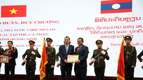Quảng Ninh: Đón nhận Huân chương Lao động hạng Nhất của nước Cộng hòa Dân chủ Nhân dân Lào